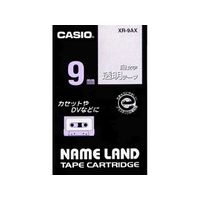 CASIO NAME LAND 白文字テープ(透明)9mm (XR-9AX)画像