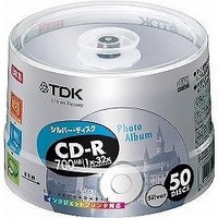 TDK インクジェット対応・シルバーレーベルCD-R 700MB CD-R80ESX50PS (CD-R80ESX50PS)画像