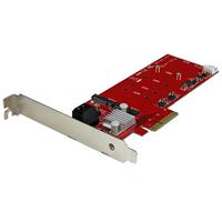StarTech 2x M.2 NGFF SSD RAID コントローラカード(SATA 3.0 2ポート搭載) 2スロットPCI Express M.2 RAIDカード (PEXM2SAT3422)画像