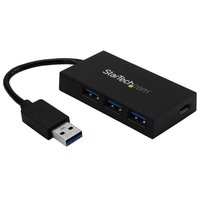 StarTech 4ポートUSB 3.0ハブ USB A – 3x USB A(高速充電対応)/ 1x USB-C 電源アダプタ付属 USB Type-Cポート搭載USBハブ (HB30A3A1CSFS)画像