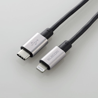 ELECOM USB C-Lightningケーブル/準高耐久/1.0m/グレー (MPA-CLPS10GY)画像