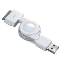 ELECOM iPod用モバイルUSBケーブル 0.8m(ホワイト) USB-IRL08 (USB-IRL08)画像
