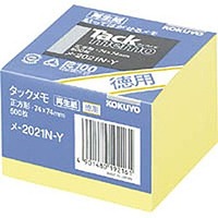 コクヨ メ-2021N-Y タックメモ徳用ノートタイプ74X74mm500枚黄 (2021N-Y)画像