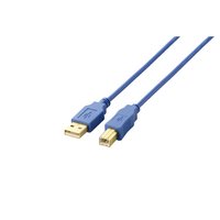 ELECOM USB2-05BU USB2.0ケーブル ブルー(ABタイプ) (USB2-05BU)画像