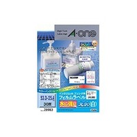 エーワン インクジェットプリンタラベル水に強い光沢フィルムタイプ30面 (28983)画像