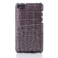 Simplism Leather Cover Set for iPod touch (4th) Crocodile Gunmetal (TR-LCSTC4-CGM)画像