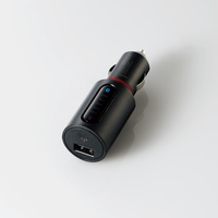 ELECOM FMトランスミッター/Bluetooth/USBポート付/2.4A/ブラック (LAT-FMBT02BK)画像