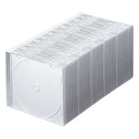 サンワサプライ Blu-ray・DVD・CDケース(スリム・50枚セット・マットホワイト) (FCD-PU50MWN)画像