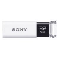 SONY USB3.0対応 ノックスライド式USBメモリー ポケットビット 32GB ホワイト キャップレス (USM32GU W)画像