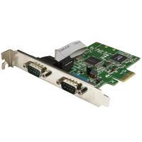 StarTech RS232C 2ポート増設PCI Expressカード デュアルシリアルポート拡張用PCIe接続ボード 16C1050 UART内蔵 ロープロファイルにも対応 (PEX2S1050)画像