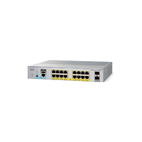 CISCO Catalyst 2960L 16 port GigE with PoE 2 x 1G SFP LAN Lite (別途保守必須) (WS-C2960L-16PS-JP)画像