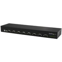 StarTech USB – 8ポート対応シリアルRS232C 変換ハブ USB接続 8x シリアルD-Sub9ピン コンバータ デイジーチェーン機能 ラックマウント可能 (ICUSB23208FD)画像