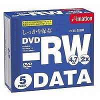 IMATION DVD-RW4.7PBEX5 データ用書換型 DVD-RW 4.7GB(2倍速/ホワイト)5枚 (DVD-RW4.7PBEX5)画像