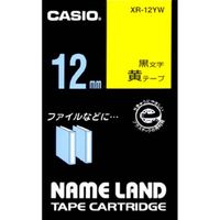 CASIO ネームランドテープ 12ミリ 黄地に黒文字 XR-12YW (XR-12YW)画像