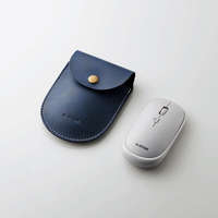 ELECOM BlueLEDマウス/薄型/Bluetooth対応/4ボタン/ポーチ付/グレー (M-TM10BBGY)画像