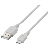 ELECOM スマートフォン対応 充電専用 Micro-USB(A-MicroB)ケーブル/2.0m/ホワイト (MPA-AMBC20WH)画像