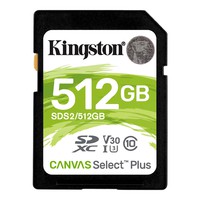 KINGSTON 512GB SDXC Canvas Select Plus 100R C10 UHS-I U3 V30 (SDS2/512GB)画像
