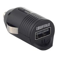 BUFFALO 充電用USBアダプター シガーソケット対応 1ポート ブラック (BSMPA07BK)画像