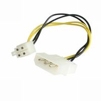 StarTech 15cm ペリフェラル電源コネクタ(4ピン/オス) – ATX12V用電源(4ピン/オス)変換アダプタケーブル (LP4P4ADAP)画像