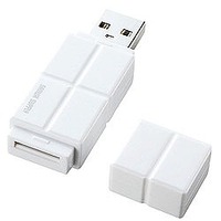 サンワサプライ サンワサプライ USBメモリ内蔵カードリーダ UFD-MCU1GW (UFD-MCU1GW)画像