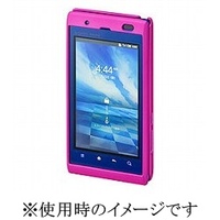 サンワサプライ ラバーコーティングハードケース(AQUOS PHONE IS11SH用)ピンク (PDA-IS5P)画像