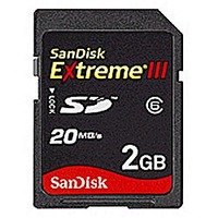 サンディスク SDカード ExtremeIII 2GB SDSDX3-002G-J21 (SDSDX3-002G-J21)画像