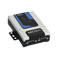 MOXA 2ポート RS-232/422/485 セキュアデバイスサーバ マルチモードファイバ SCコネクタ 12-48VDC 100VAC電源アダプタ付 (NPORT 6250-M-SC)画像