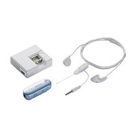 バッファローコクヨサプライ ステレオイヤフォン Bluetooth 2.1対応 ACアダプタ付 ブルー (BSHSBE06ABL)画像