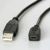ARVEL AUM20MA01 ミニUSBケーブル Aオス:MiniAメス 1.0m (AUM20MA01)画像