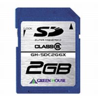 GREENHOUSE 2GB SDメモリーカード SLCチップ採用タイプ (GH-SDC2G6X)画像