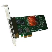 Chelsio 4-port GbE Half Size Uwire Bypass Adapater with PCIe-Gen x4, 4K conn., w RJ45 (T404-BT)画像