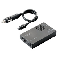 Logitec DC・ACインバーター/車載用/USBポート搭載/150W (LPA-CIVT150BK)画像