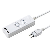サンワサプライ USB充電ポート付き便利タップ 2P2個口 TAP-B101U-2W (TAP-B101U-2W)画像