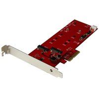 StarTech 2x M.2 SATA SSD コントローラカード PCI Expressインターフェース接続対応 PCIe接続M.2 SATA 3.0 コントローラ NGFFカードアダプタ (PEX2M2)画像