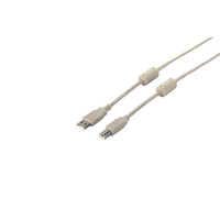 BUFFALO USB2.0ケーブル (A to B) フェライトコア付 アイボリー 2m (BSUABFC220IV)画像