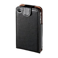 サンワサプライ iPhoneソフトレザーケース PDA-IPH64BK (PDA-IPH64BK)画像