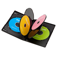 サンワサプライ DVDトールケース(6枚収納) ブラック 3枚セット (DVD-TN6-03BK)画像