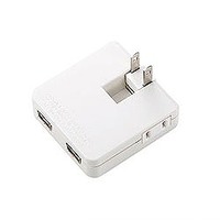 サンワサプライ USB充電タップ型ACアダプタ ホワイト ACA-IP14W (ACA-IP14W)画像