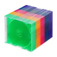 サンワサプライ Blu-ray・DVD・CDケーススリム・30枚セット・5色ミックス FCD-PU30MX (FCD-PU30MX)画像