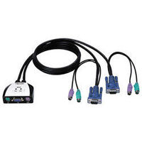 COREGA CG-PC2KVMS PC2台用ケーブル一体型小型KVM(1.8M) (CG-PC2KVMS)画像