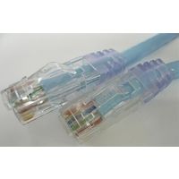 ぷらっとオンライン】エイム電子 Cat6ケーブル ストレート 単線 水色