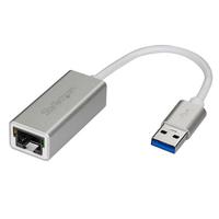 USB 3.0接続ギガビット有線LANアダプタ シルバー USB31000SA画像