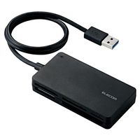 ELECOM メモリリーダライタ/USB3.0/ソフト付/SD+microSD+MS+XD+CF/ブラック (MR3-A014SBK)画像