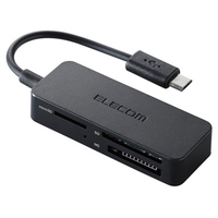 ELECOM タブレット・スマホ専用 メモリリーダライタ/44+6メディア/ブラック (MRS-MB05BK)画像