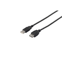 USB2.0延長ケーブル (A to A) 3m ブラック画像