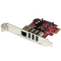 StarTech 3ポートUSB 3.0/ 1ポートGbE増設PCIeカード PEXUSB3S3GE (PEXUSB3S3GE)画像