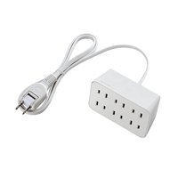 ELECOM コードすっきりタップ T-KS126 1m (T-KS12610WH)画像