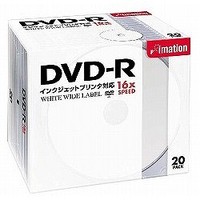 IMATION DVD-R4.7PWBX20P インクジェットプリンタ対応 ホワイト (DVD-R4.7PWBX20P)画像