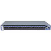 Mellanox SwitchX-2 based 18-port QSFP FDR 1U managed InfiniBand switch system with a non-blocking switching capacity of 2Tb/s. 1PS, standarddepth, forward airflow, RoHS6 (MSX6018F-1SFS)画像