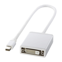 サンワサプライ Mini DisplayPort-DVI変換アダプタ 0.3m ホワイト AD-MDPDV03 (AD-MDPDV03)画像